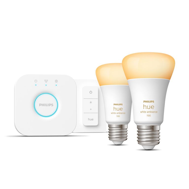 Philips Hue White ambiance Starter Kit Bridge + 2 Lampadine Smart E27 75W + Dimmer Switch_PHILIPS BY SIGNIFY_0_big-image