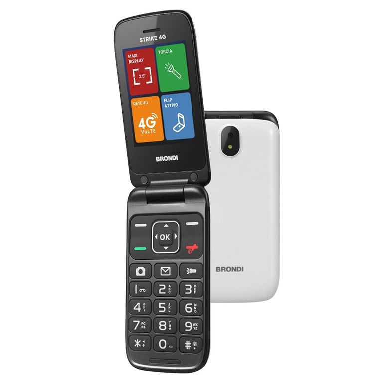 BRONDI STRIKE 4G (GRIGIO) - TELEFONO CELLULARE PER ANZIANI - TORCIA - FOTOCAMERA - VOLTE - CONNETTIVITA 4G_BRONDI_0_big-image