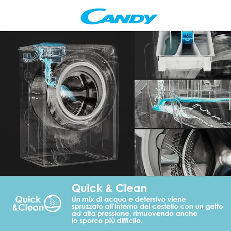 Candy Smart CS1292DW4-11 lavatrice Caricamento frontale 9 kg 1200 Giri/min Bianco_CANDY_5_big-image