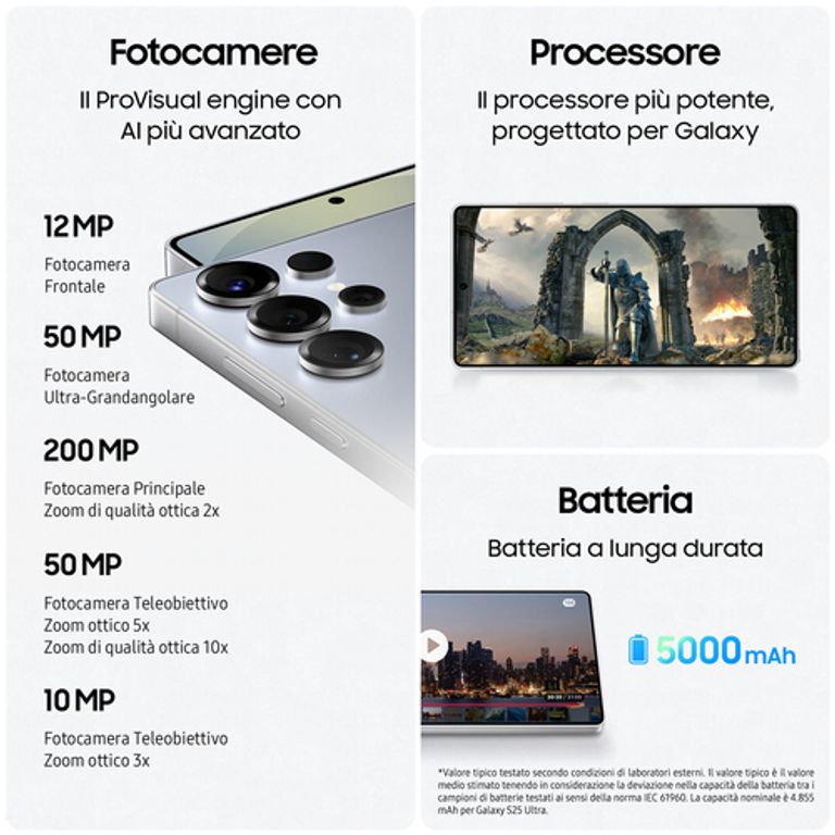 Samsung Galaxy S25 Ultra Smartphone AI, Display 6.9'' QHD+ Dynamic AMOLED 2X, Fotocamera 200MP, RAM 12GB, 256GB, 5.000 mAh, Titanium Gray_SAMSUNG_5_big-image