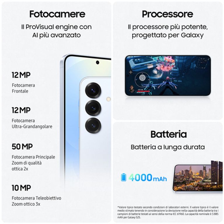 Samsung Galaxy S25 Smartphone AI, Display 6.2'' FHD+ Dynamic AMOLED 2X, Fotocamera 50MP, RAM 12GB, 256GB, 4.000 mAh, Navy_SAMSUNG_5_big-image