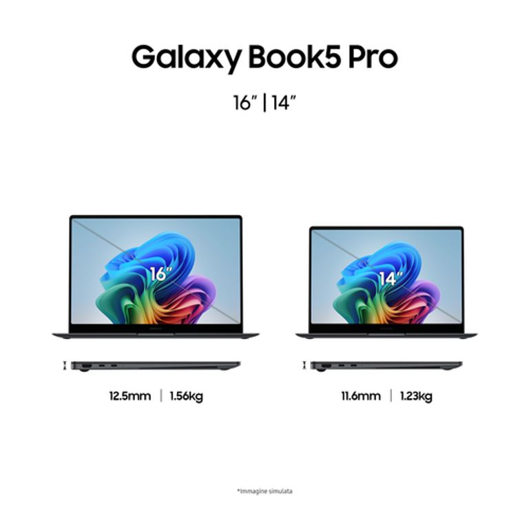 Samsung Galaxy Book5 Pro Intel Core Ultra 7 256V Computer portatile 35,6 cm (14") Touch screen WQXGA+ 16 GB LPDDR5x-SDRAM 512 GB SSD Wi-Fi 7 (802.11be) Windows 11 Home Grigio_SAMSUNG_8_big-image