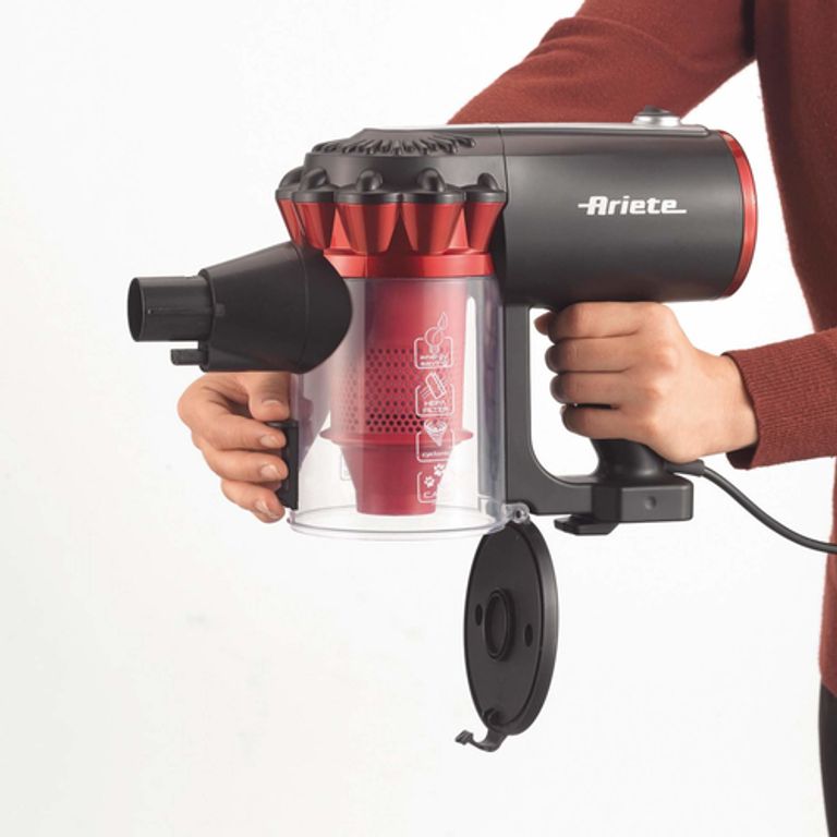 Ariete 2759 Handy Force RBT - Scopa Elettrica con Filo - Aspirapolvere e Aspirabriciole - Tecnologia Ciclonica Senza Sacco - 2 Spazzole - 600 Watt_ARIETE_6_big-image