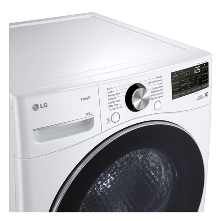 LG RH18U8AVCW Asciugatrice 18kg Pompa di calore DUAL Inverter Classe A+++, Motore Direct Drive, AI Dry, Wi-Fi, Bianca_LG_18_big-image