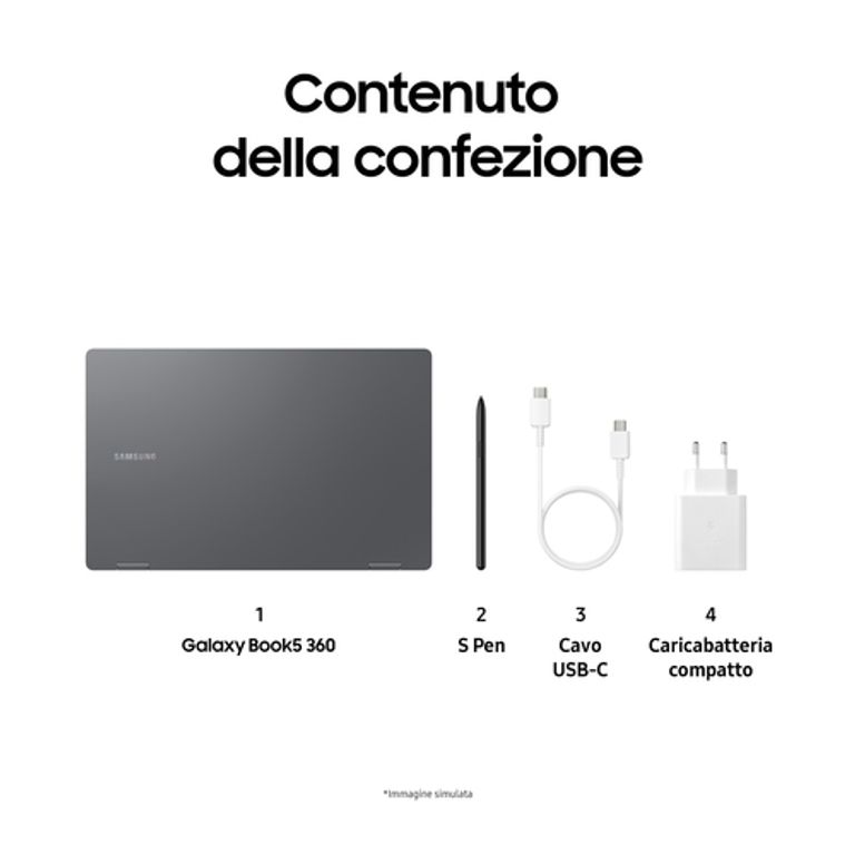 Samsung Galaxy Book5 360 Intel Core Ultra 5 226V Ibrido (2 in 1) 39,6 cm (15.6") Touch screen Full HD 16 GB LPDDR5x-SDRAM 512 GB SSD Wi-Fi 7 (802.11be) Windows 11 Home Grigio_SAMSUNG_9_big-image
