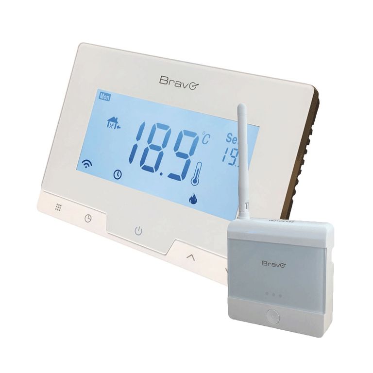 BRAVO WI-FI GLAM (93003112) - CRONOTERMOSTATO DIGITALE WI-FI - APP COMPATIBILE CON ALEXA E GOOGLE HOME- DISPLAY 3.78"" - PROGRAMMAZIONE AUTOMATICA O MANUALE_BRAVO_0_big-image