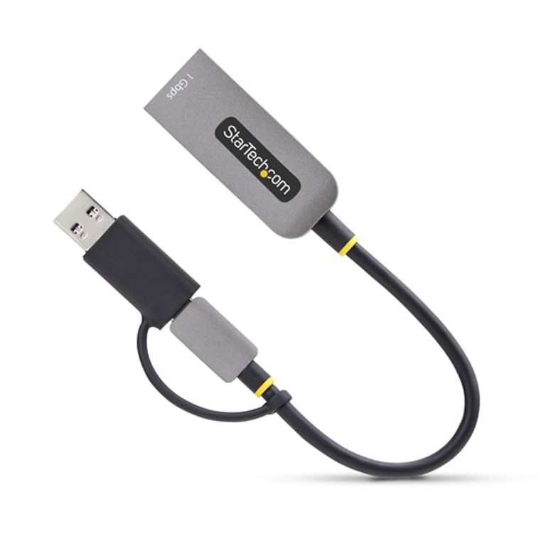 StarTech.com Adattatore da USB-C a Ethernet con dongle USB-A, 10/100/1000Mbps, adattatore di rete da USB 3.0 a Gigabit Ethernet, cavo collegato 6in/15cm, adattatore USB GbE_STARTECH.COM_9_big-image