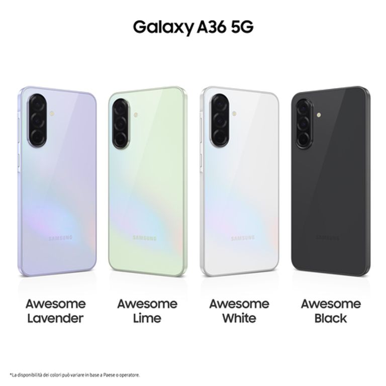 Samsung Galaxy A36 5G, Smartphone con Funzioni intelligenti, Display Super AMOLED 6.7”, 8GB RAM, 256GB, Camera 50MP, Batteria 5.000 mAh, IP67, Awesome White_SAMSUNG_2_big-image