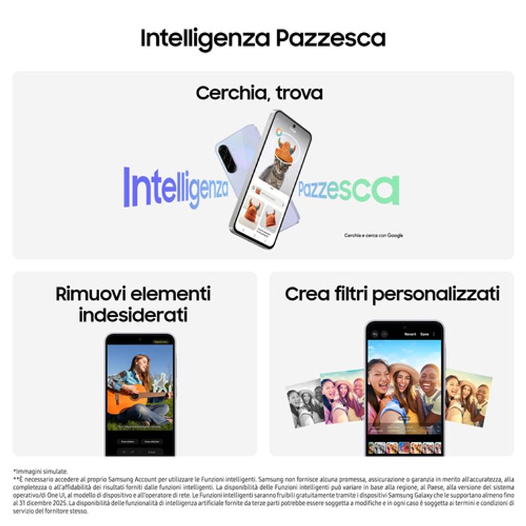 Samsung Galaxy A36 5G, Smartphone con Funzioni intelligenti, Display Super AMOLED 6.7”, 8GB RAM, 256GB, Camera 50MP, Batteria 5.000 mAh, IP67, Awesome White_SAMSUNG_3_big-image
