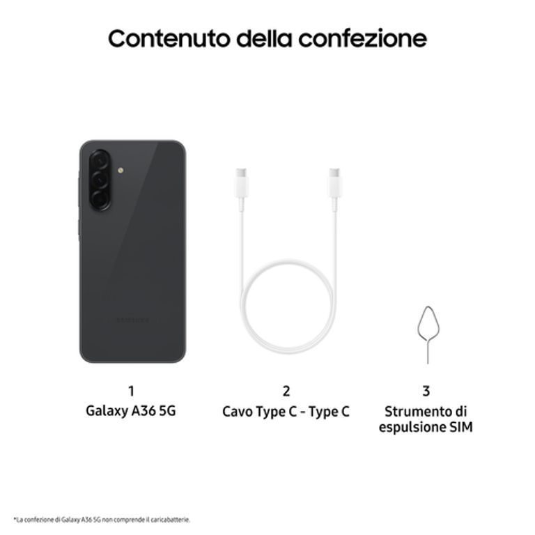 Samsung Galaxy A36 5G, Smartphone con Funzioni intelligenti, Display Super AMOLED 6.7”, 8GB RAM, 256GB, Camera 50MP, Batteria 5.000 mAh, IP67, Awesome Black_SAMSUNG_9_big-image