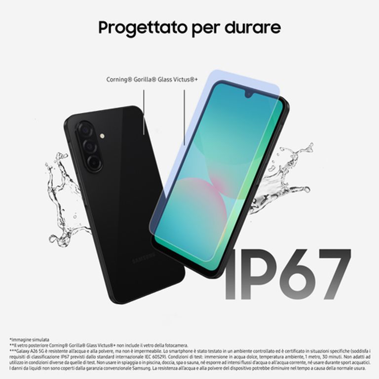 Samsung Galaxy A26 5G, Smartphone con Funzioni intelligenti, Display Super AMOLED 6.7”, 8GB RAM, 256GB, Batteria 5.000 mAh, memoria espandibile, Mint_SAMSUNG_4_big-image