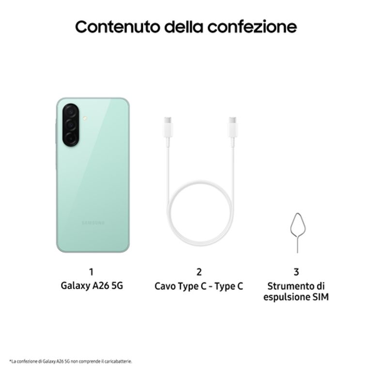 Samsung Galaxy A26 5G, Smartphone con Funzioni intelligenti, Display Super AMOLED 6.7”, 8GB RAM, 256GB, Batteria 5.000 mAh, memoria espandibile, Mint_SAMSUNG_7_big-image