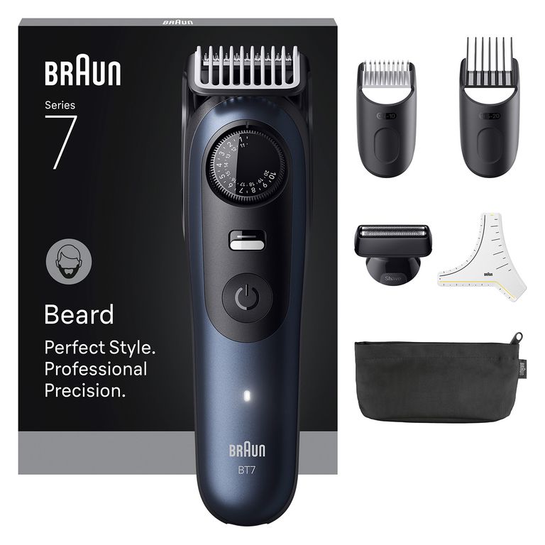 Braun BeardTrimmer 7 BT7520 Batteria 40 2 cm Bagnato e secco Nero, Blu_BRAUN_0_big-image