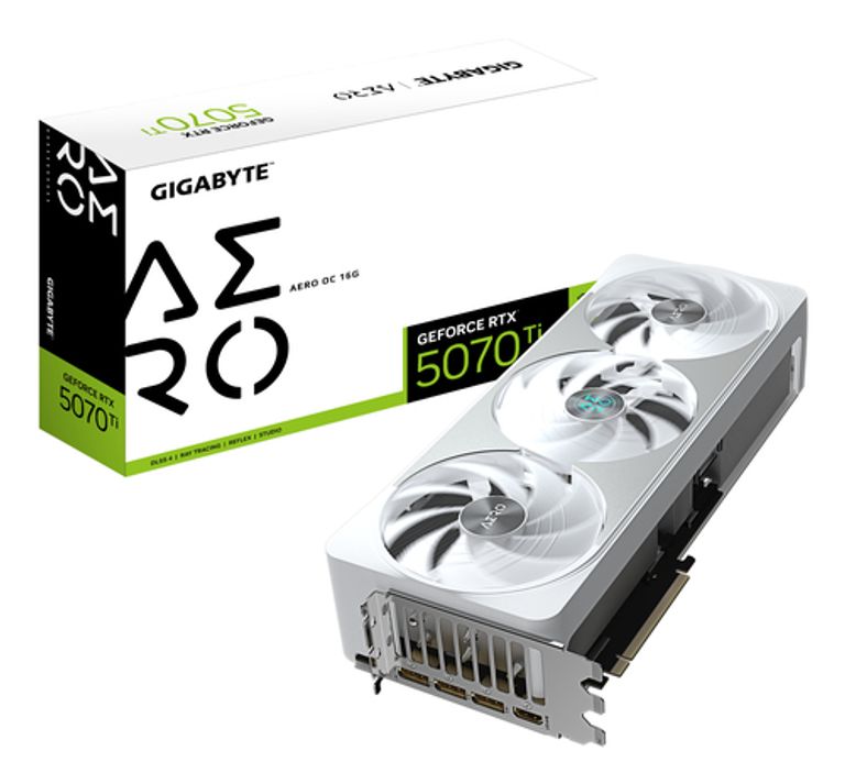 GIGABYTE GeForce RTX 5070 Ti AERO OC 16G Scheda Grafica - 16GB GDDR7, 256 bit, PCI-E 5.0, 2588 MHz Core Clock, 3 x DP 2.1a, 1 x HDMI 2.1b, NVIDIA DLSS 4, GV-N507TAERO OC-16GD_GIGABYTE_1_big-image