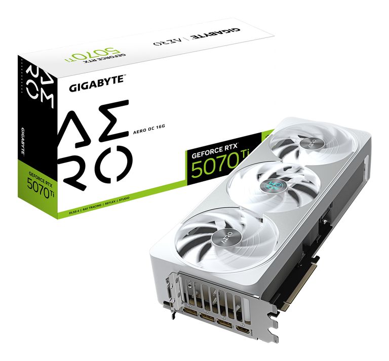 GIGABYTE GeForce RTX 5070 Ti AERO OC 16G Scheda Grafica - 16GB GDDR7, 256 bit, PCI-E 5.0, 2588 MHz Core Clock, 3 x DP 2.1a, 1 x HDMI 2.1b, NVIDIA DLSS 4, GV-N507TAERO OC-16GD_GIGABYTE_0_big-image