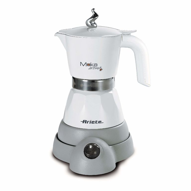 Ariete 1358 Moka Aroma - Moka elettrica 2/4 tazze - Autospegnimento - Mantenimento temperatura per 30' - 400 Watt - Bianco_ARIETE_0_big-image
