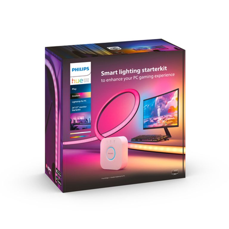 Philips Hue White and Color Ambiance Lightstrip Gradient per PC 24-27" Starter kit + Hue Bridge_PHILIPS BY SIGNIFY_1_big-image