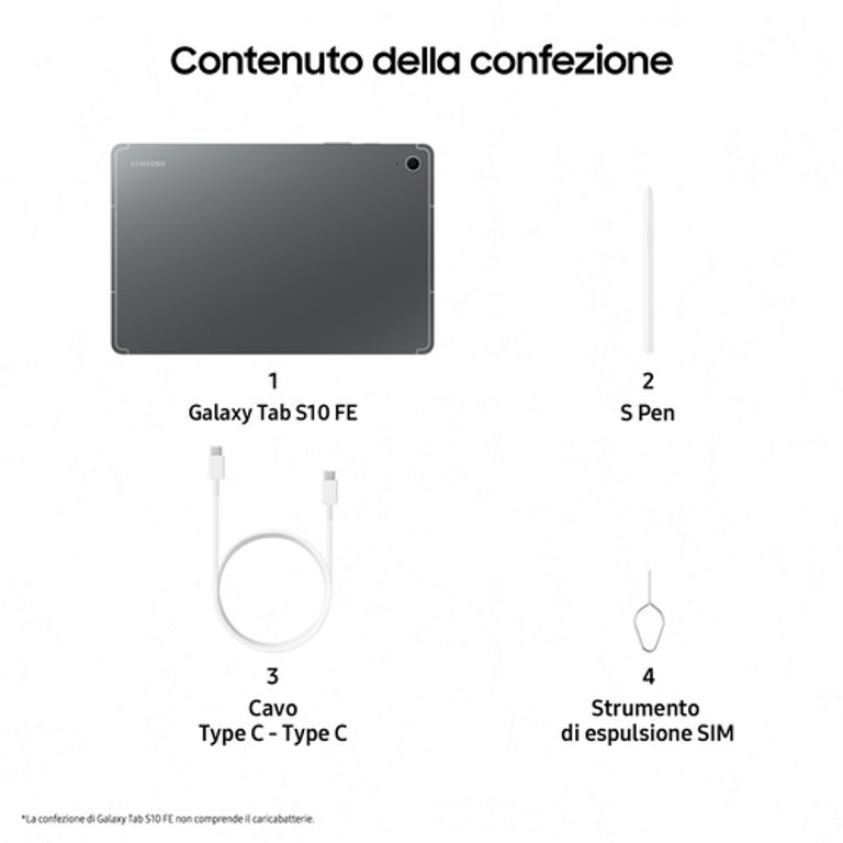 Samsung Galaxy Tab S10 FE, Android Tablet, Display 10.9" LCD, Wifi, RAM 8GB, 128GB, 8.000 mAh, S Pen, Android 15, IP68, Gray_SAMSUNG_7_big-image