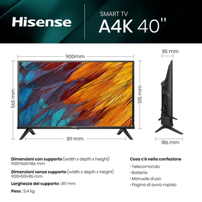 Hisense 40A4K TV 101,6 cm (40") Full HD Smart TV Wi-Fi Nero 200 cd/m²_HISENSE_7_big-image