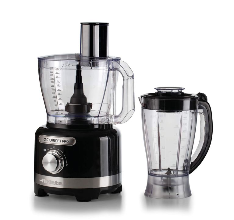 Ariete 1782 Gourmet Pro Moderna, Robot da cucina, Tritatutto 3L, Frullatore 2L, 2 velocità + Pulse, Set di lame + Disco in acciaio inox, Accessorio spremiagrumi, Nero_ARIETE_0_big-image