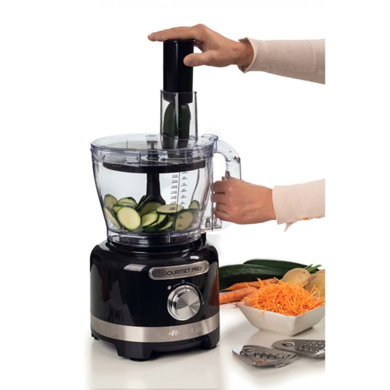 Ariete 1782 Gourmet Pro Moderna, Robot da cucina, Tritatutto 3L, Frullatore 2L, 2 velocità + Pulse, Set di lame + Disco in acciaio inox, Accessorio spremiagrumi, Nero_ARIETE_3_big-image