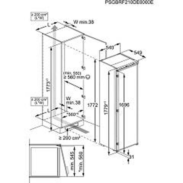 Aeg NSF6D181ES Serie 6000 Dynamicair Frigorifero con congelatore da incasso cm. 54 h. 178 - lt. 260_A E G_0_big-image