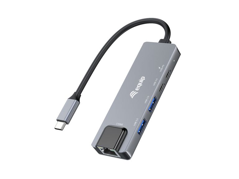 Equip 133496 Adattatore multifunzione 5 in 1, 2,5GbE, USB-A x 2, USB-C x 1, USB-C , 100W USB PD_EQUIP_0_big-image