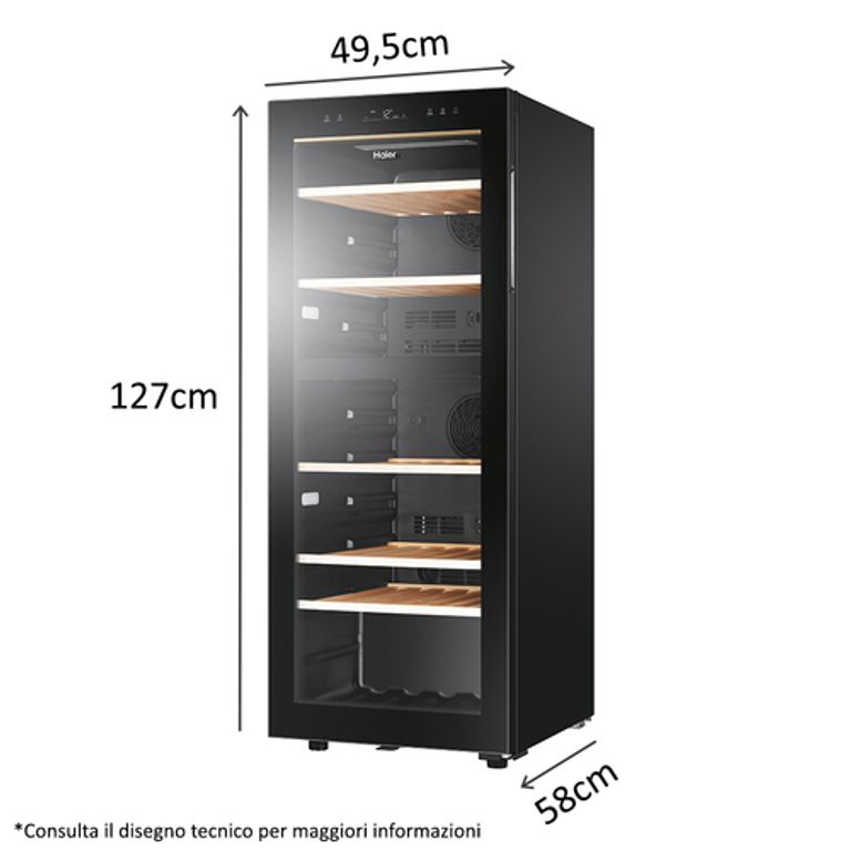 Haier Wine Bank 50 Serie 5 HWS79GDG Cantinetta vino con compressore Libera installazione Nero 79 bottiglia/bottiglie_HAIER_2_big-image