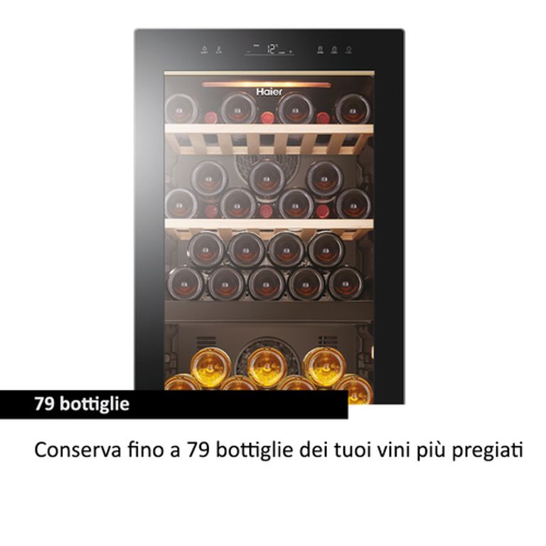 Haier Wine Bank 50 Serie 5 HWS79GDG Cantinetta vino con compressore Libera installazione Nero 79 bottiglia/bottiglie_HAIER_4_big-image